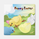 Happy Easter Chicks Magnet