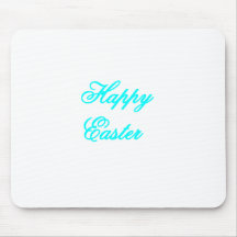 Happy Easter Cyan The MUSEUM Zazzle Gifts Mouse Pad