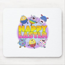 Happy Easter Dancing Eggs Mouse Pads