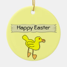 Happy Easter Duck Christmas Tree Ornaments