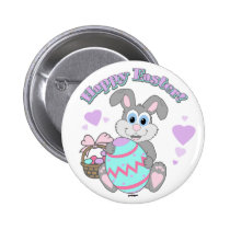 Happy Easter! Easter Bunny buttons