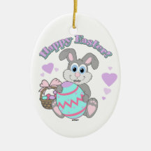Happy Easter! Easter Bunny Christmas Tree Ornaments