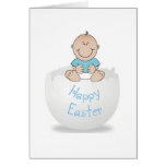 Happy Easter Egg Baby Boy Greeting Card