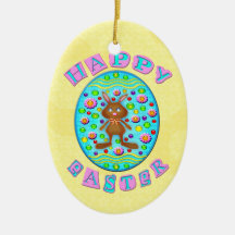 Happy Easter Egg Ornament