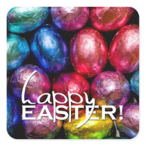 Happy Easter Foil Chocolate Stickers