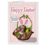 Happy Easter from a Dachshund Puppy Greeting Cards