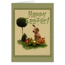 Happy Easter "Irish Terrier" Grußkarte