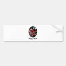 Happy Easter o Black Tiger Lily The MUSEUM Zazzle Bumper Stickers
