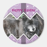 Happy Easter Photo-Paw Prints Magnet