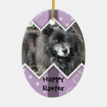 Happy Easter Photo-Paw Prints Christmas Tree Ornaments