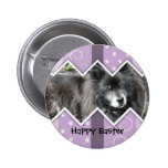 Happy Easter Photo-Paw Prints Pinback Button