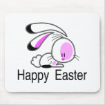 Happy Easter Pink Bunny Mousepads
