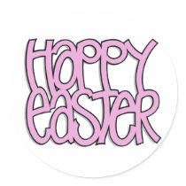 Happy Easter pink Sticker