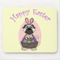 Happy Easter Pug Tees and Gifts for Kids, Adults Mouse Mat