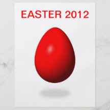 Happy Easter - Red Egg Full Colour Flyer