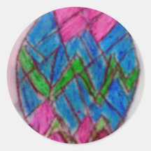 Happy Easter Runder Sticker