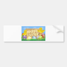 Happy Easter Sign Bumper Sticker