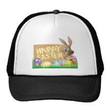 Happy Easter Sign Bunny Hats
