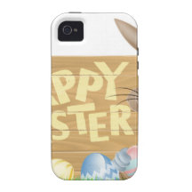Happy Easter Sign Bunny iPhone 4 Cases
