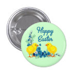 Happy Easter With Baby Chicks Pin