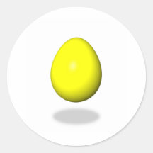 Happy Easter - Yellow Egg Stickers