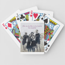 Happy Edwardians by the sea Poker Deck