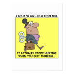 Happy Employees Stop Thinking Postcard