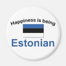 Happy Estonian Magnet