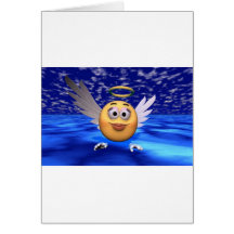 happy face angel greeting cards