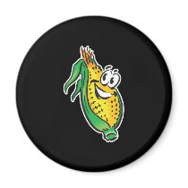 happy face corn on the cob refrigerator magnets