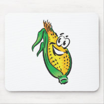 happy face corn on the cob mousepad