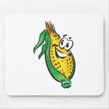 happy face corn on the cob mousepad