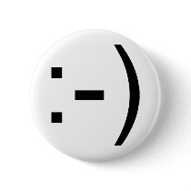 Happy face emoticon! pinback buttons