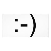 Happy face emoticon! personalized photo card