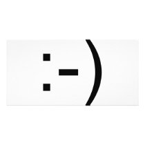 Happy face emoticon! personalized photo card