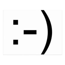 Happy face emoticon! post card