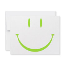 Happy Face: Green Personalized Announcement