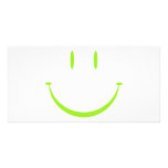 Happy Face: Green Photo Card Template