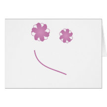 Happy face greeting card