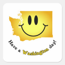 Happy Face - Have a Washington Day! Sticker