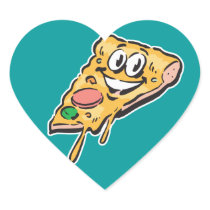 happy face pizza slice sticker