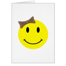 Happy Face Red Plaid Card
