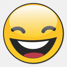 HAPPY FACE ROUND STICKER