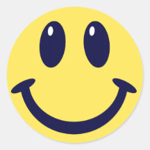 Happy Face Round Sticker