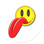 Happy Face Tongue stickers