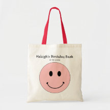 Happy Face Tote or Party Favour Tote by SRF Canvas Bag
