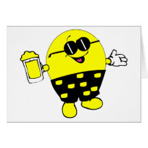 Happy Face with Beer Cards