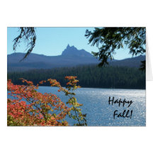 Happy Fall, Marion Lake Greeting Cards