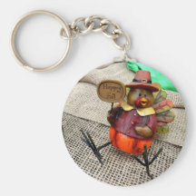 Happy Fall Turkey Keychains