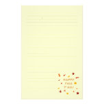 Happy fall y'all. Falling leaves lined stationary Custom Stationery